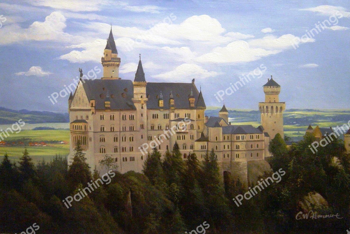 Bavarian Castle. The painting by Our Originals