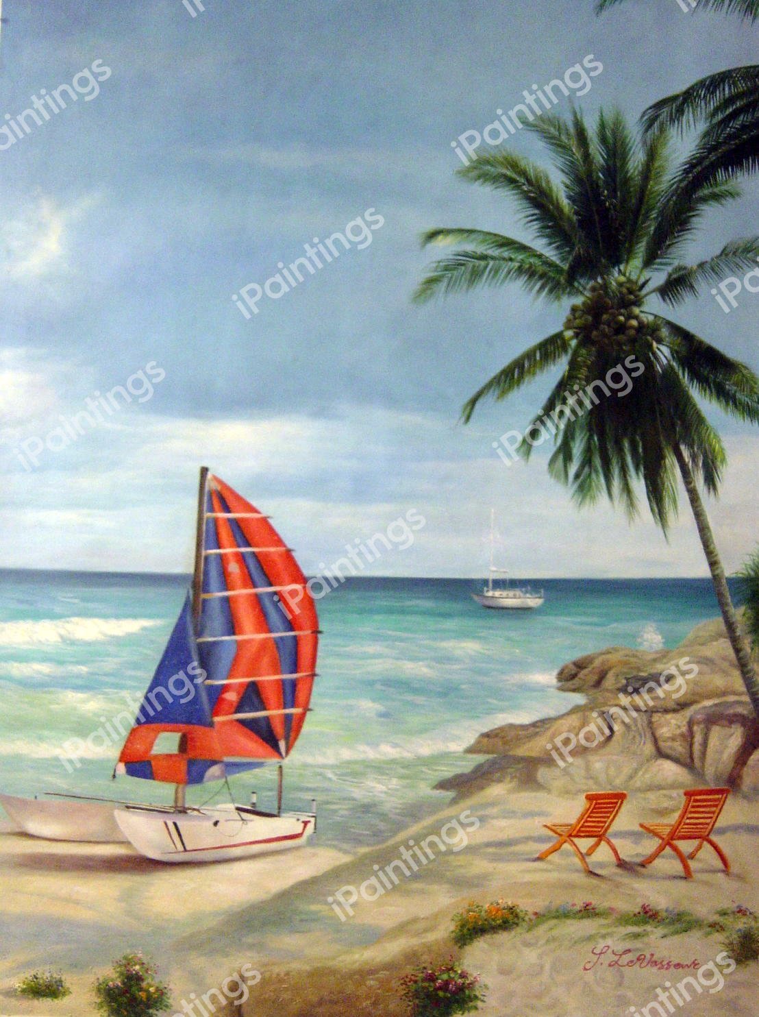 Beautiful Beach. The painting by Our Originals