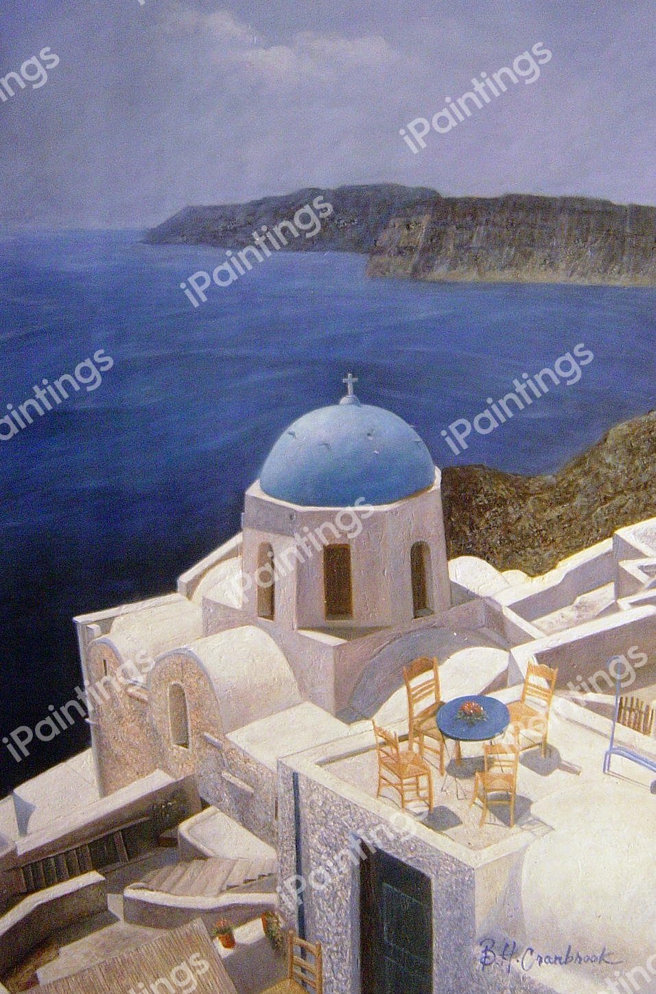 Beautiful Vista In Greece. The painting by Our Originals