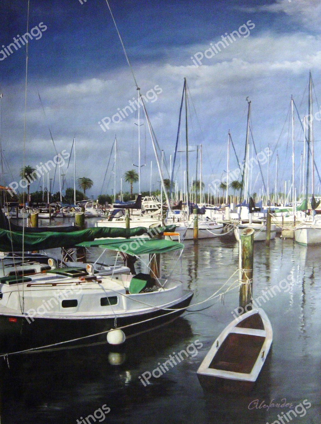 Between The Boats. The painting by Our Originals