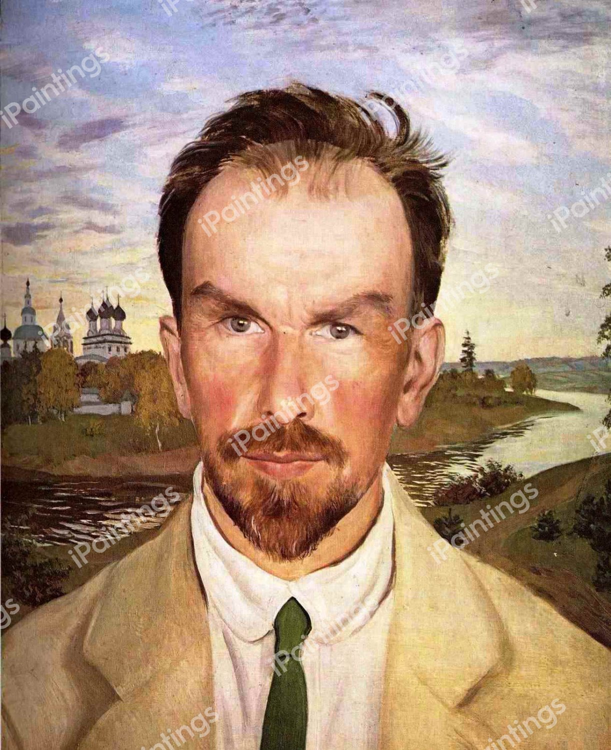 Anisimov Alexander Ivanovich, 1915. The painting by Boris Mikhailovich Kustodiev
