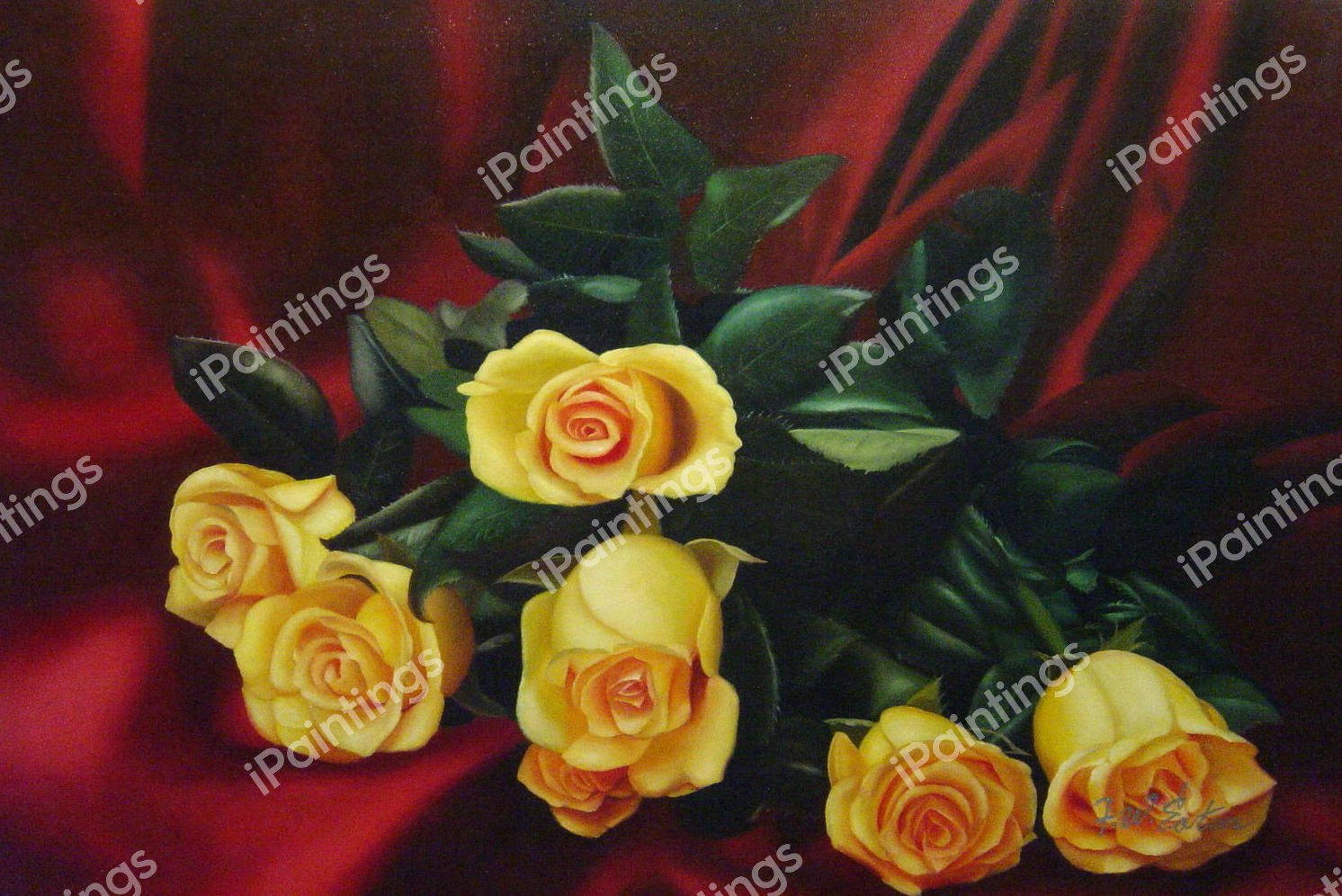 Bouquet Of Yellow Roses. The painting by Our Originals