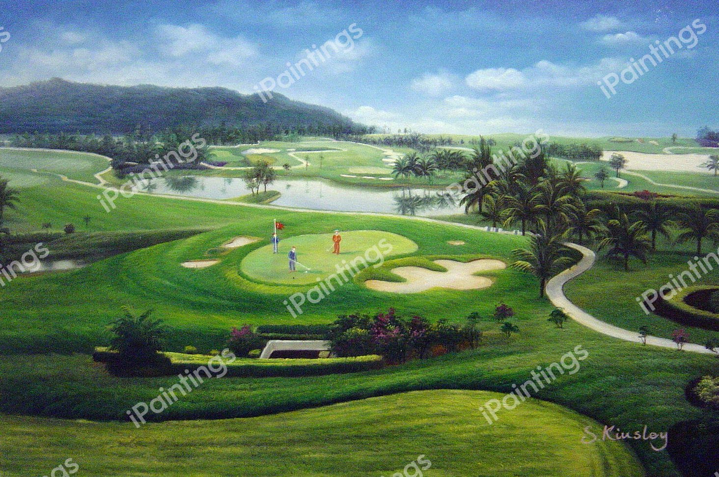 Breathtaking Golf Vista. The painting by Our Originals