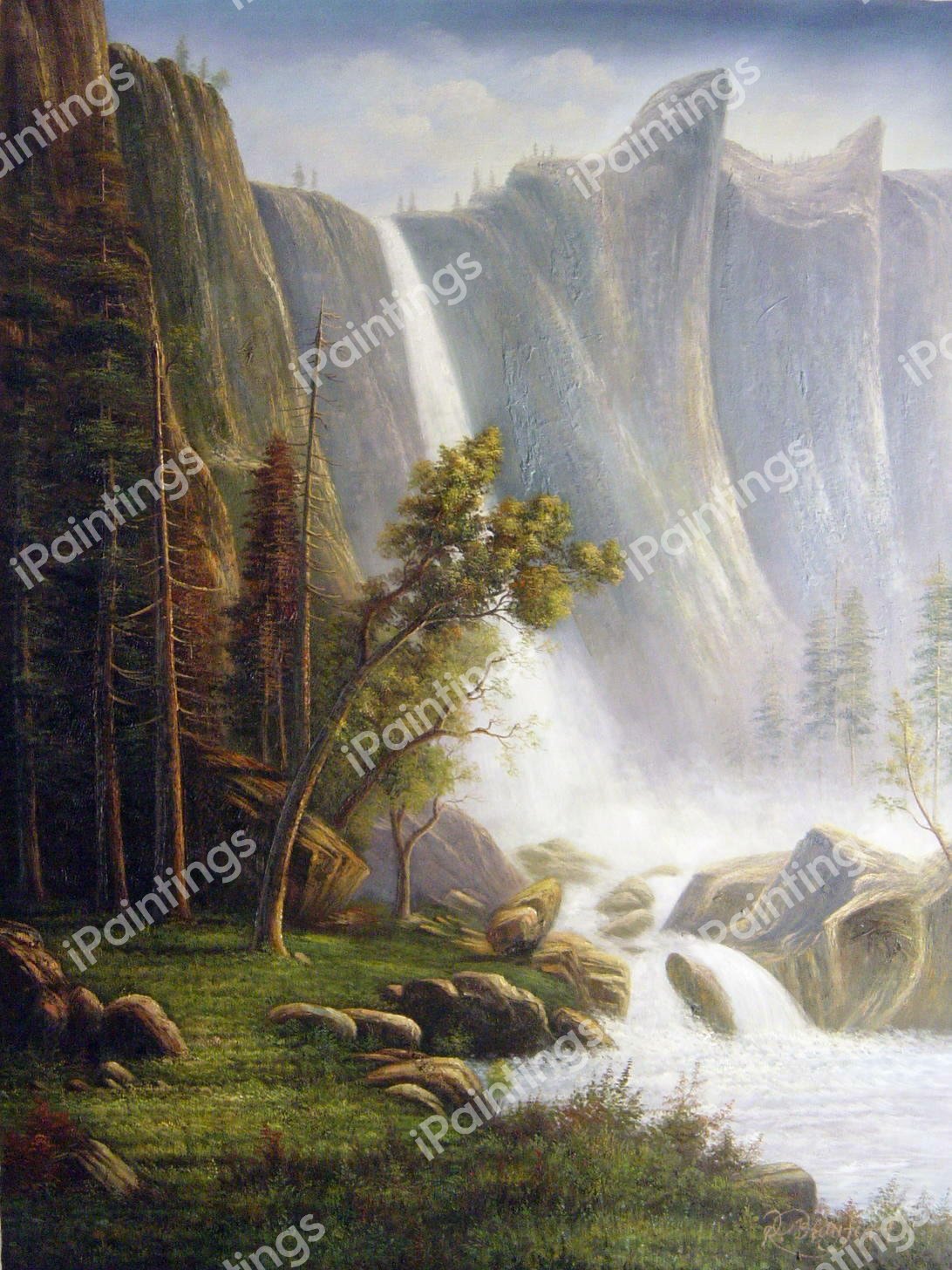 Bridal Veil Falls, Yosemite Painting Reproduction by Albert Bierstadt