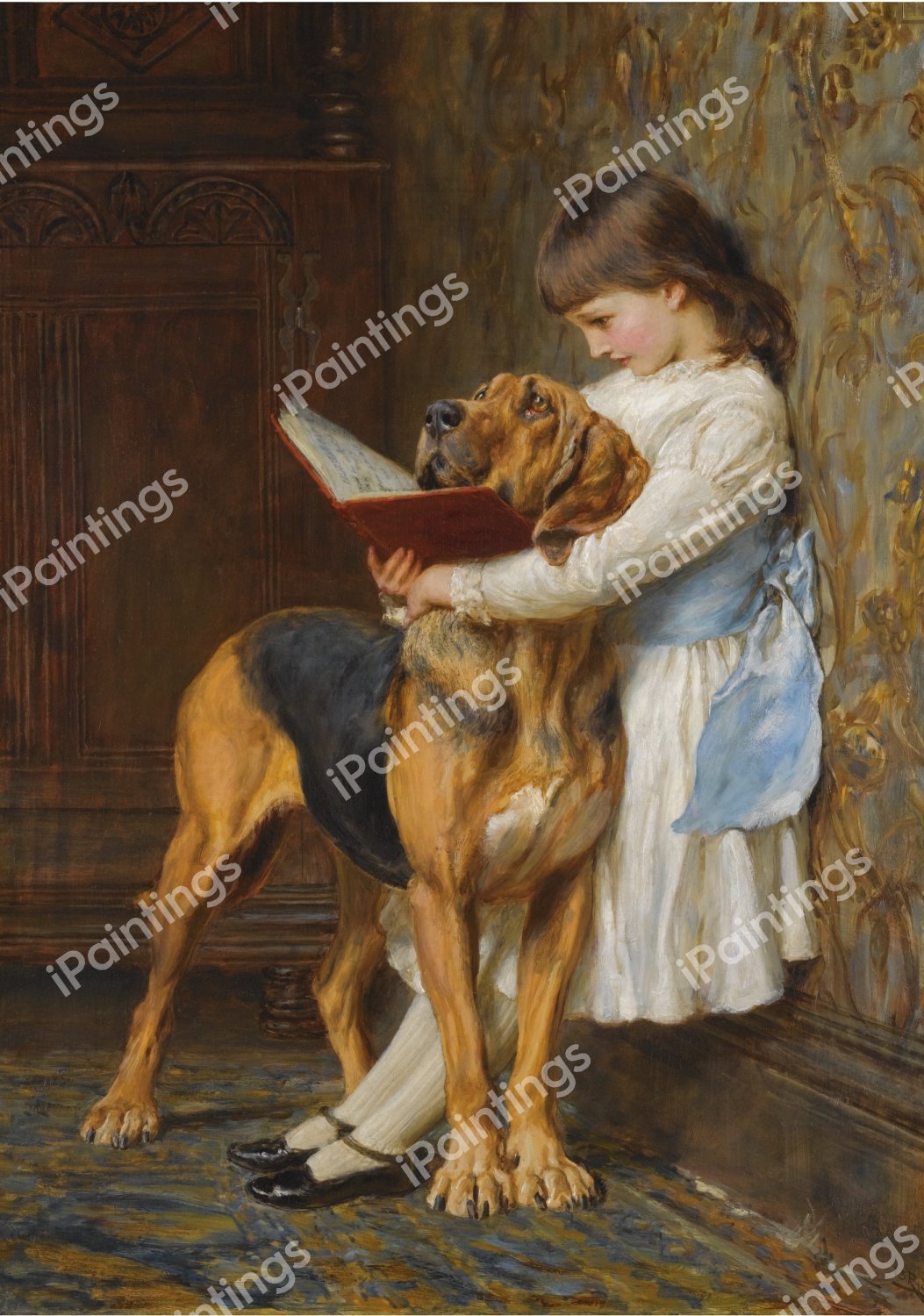 A Compulsory Education. The painting by Briton Riviere