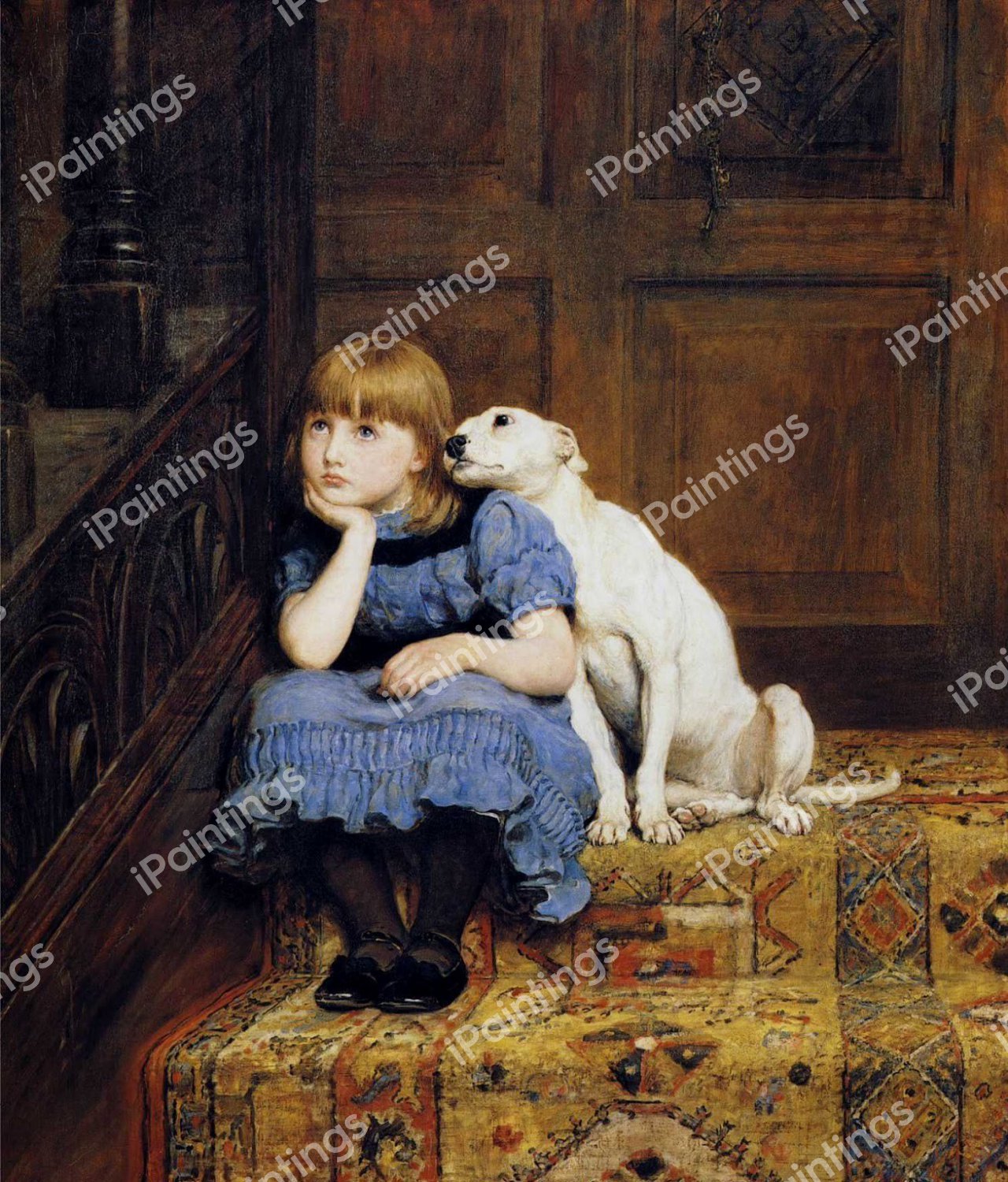 Offering Sympathy. The painting by Briton Riviere