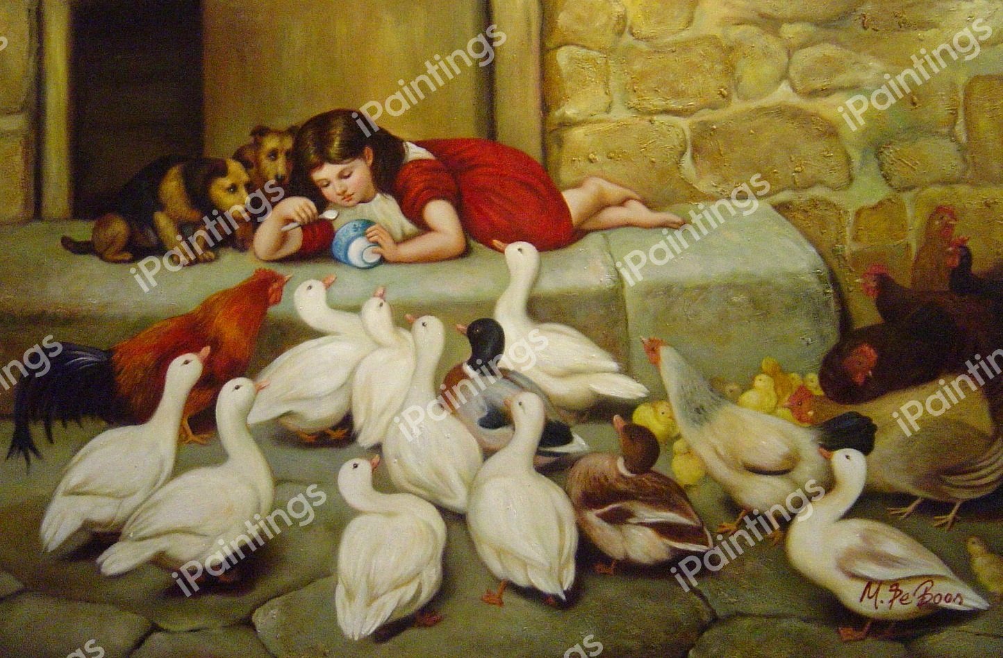 The Last Spoonful. The painting by Briton Riviere