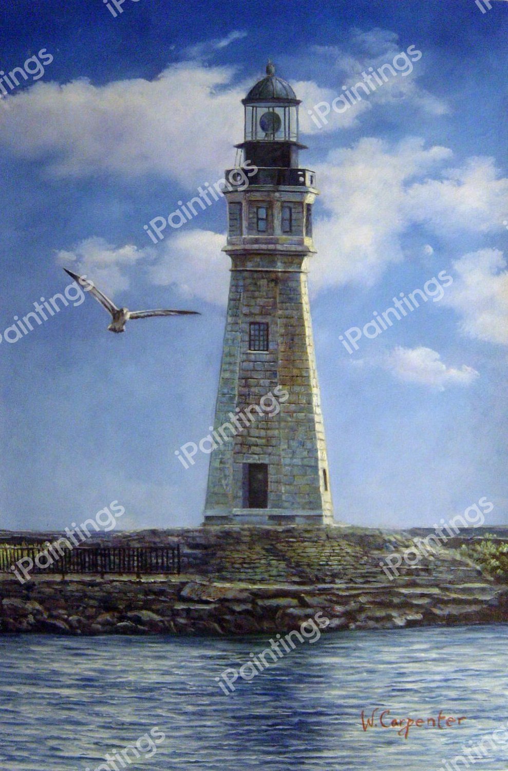Buffalo Lighthouse. The painting by Our Originals