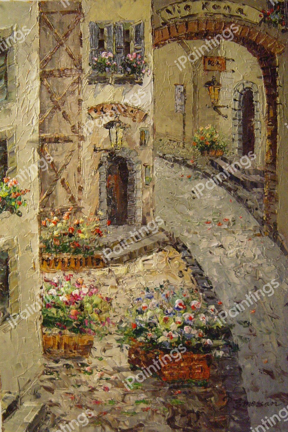 Cafe Via Roma. The painting by Our Originals