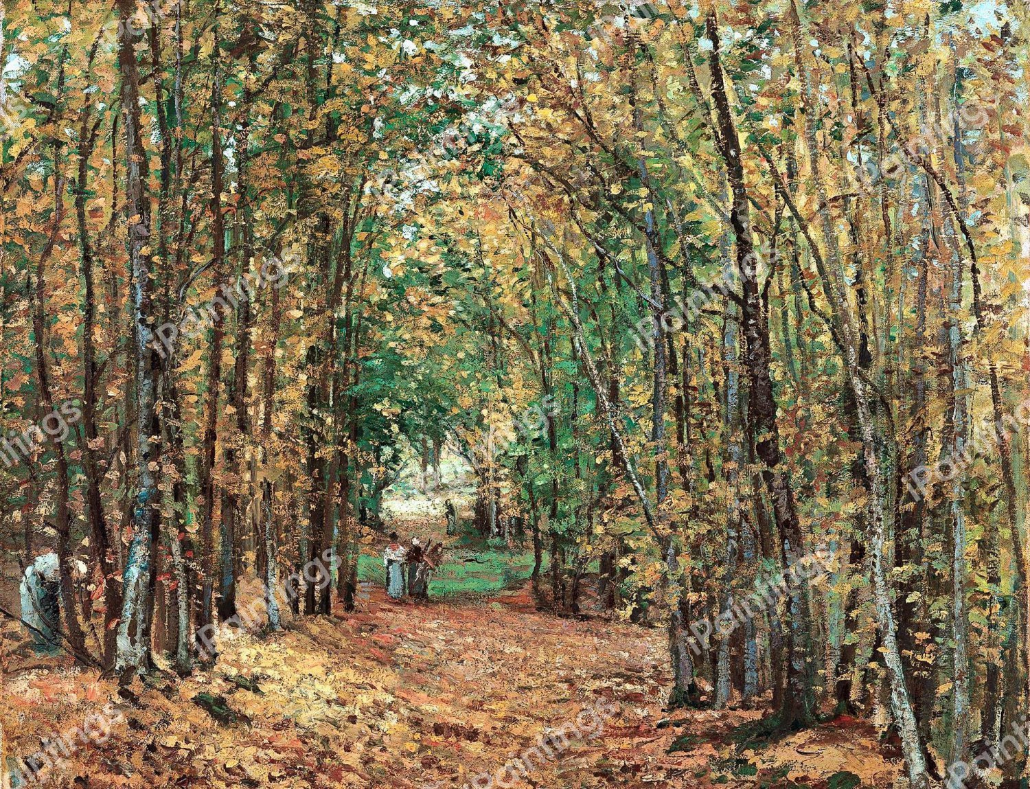 At the Woods in Marly. The painting by Camille Pissarro