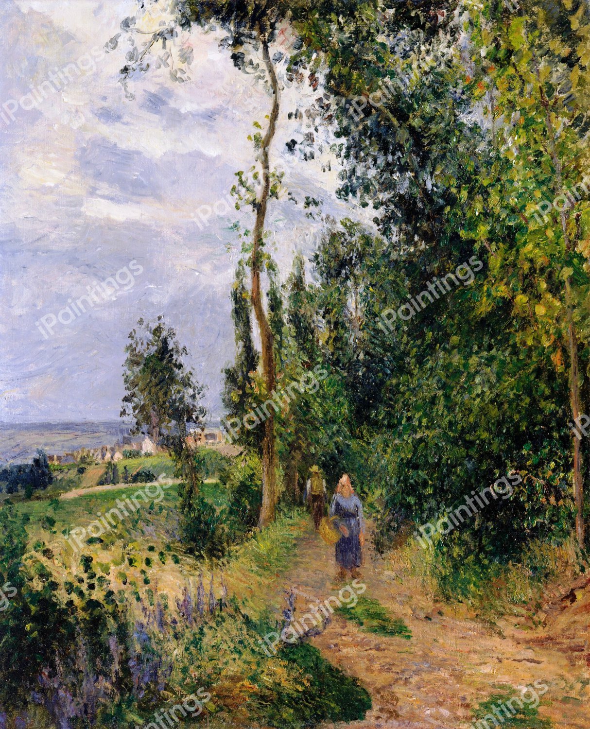 Cote des Grouettes, near Pontoise. The painting by Camille Pissarro