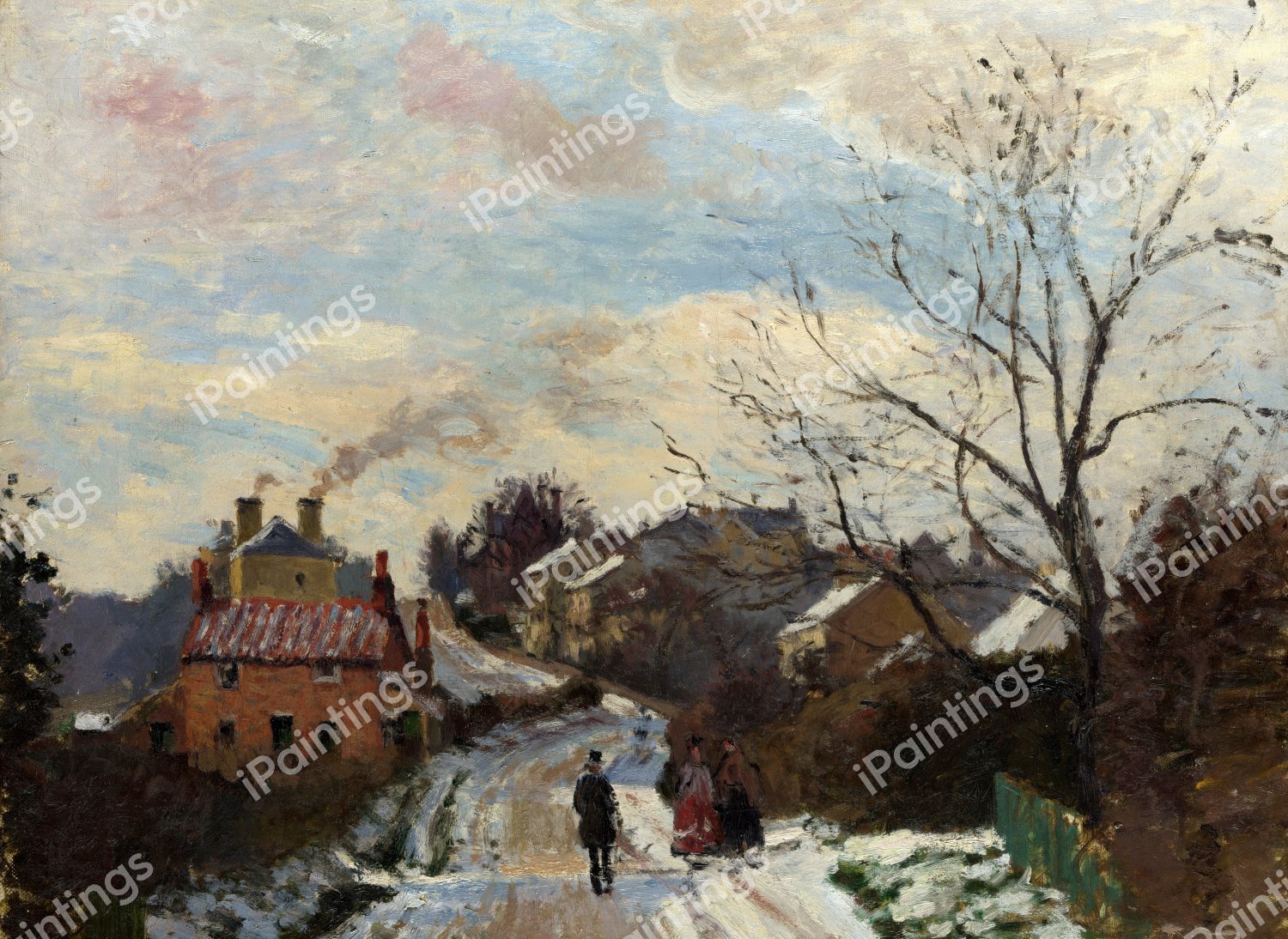 Fox Hill, Upper Norwood. The painting by Camille Pissarro