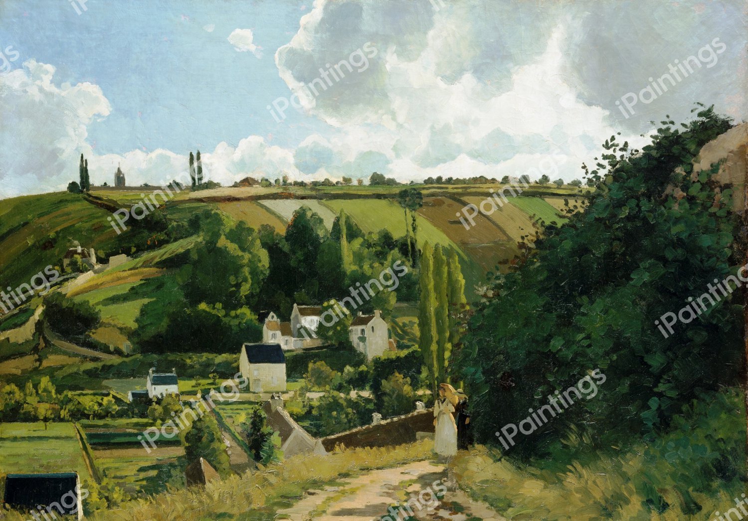 Jalais Hill, Pontoise. The painting by Camille Pissarro