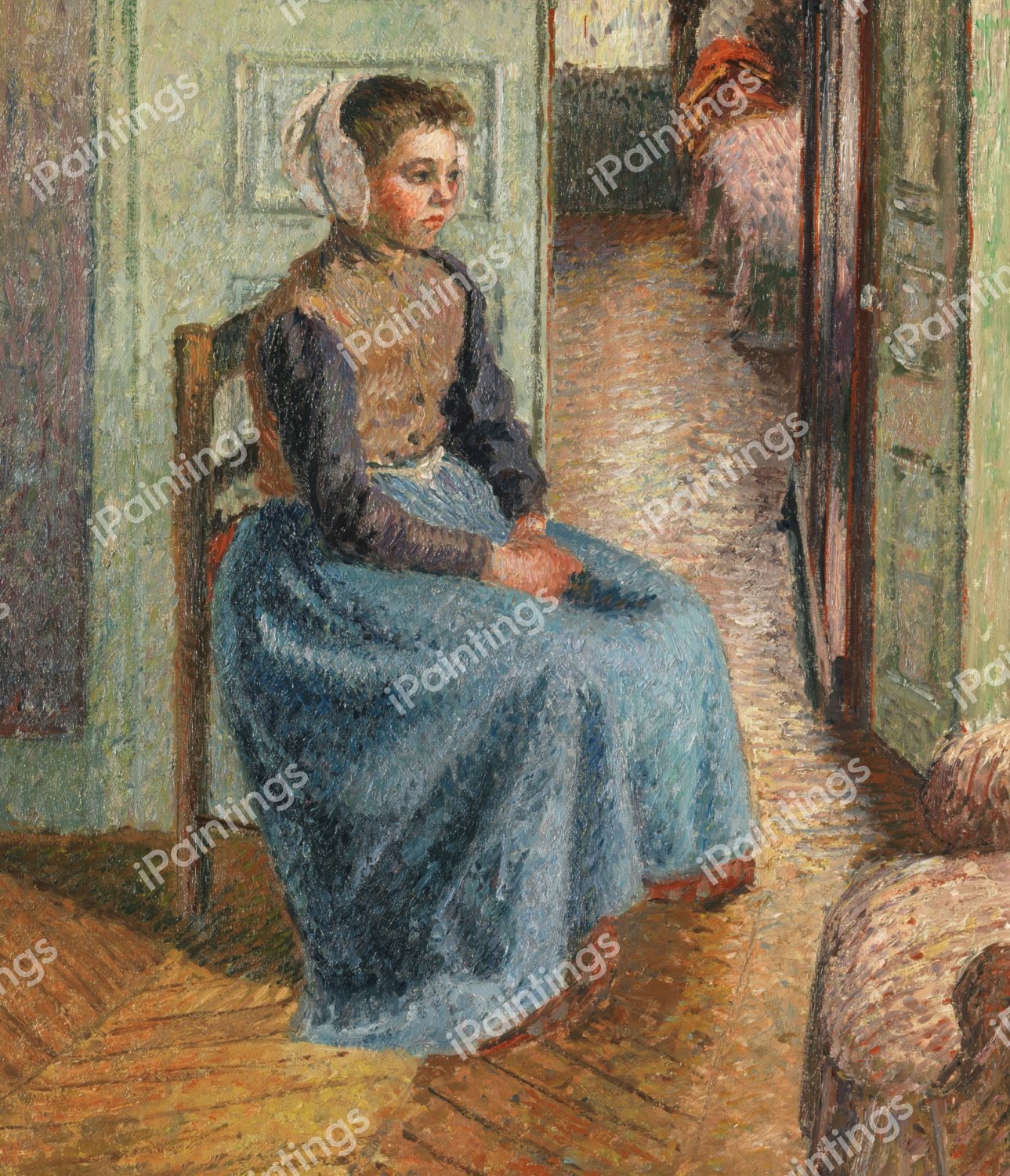 Petite Bonne Flamande Dite "La Rosa". The painting by Camille Pissarro