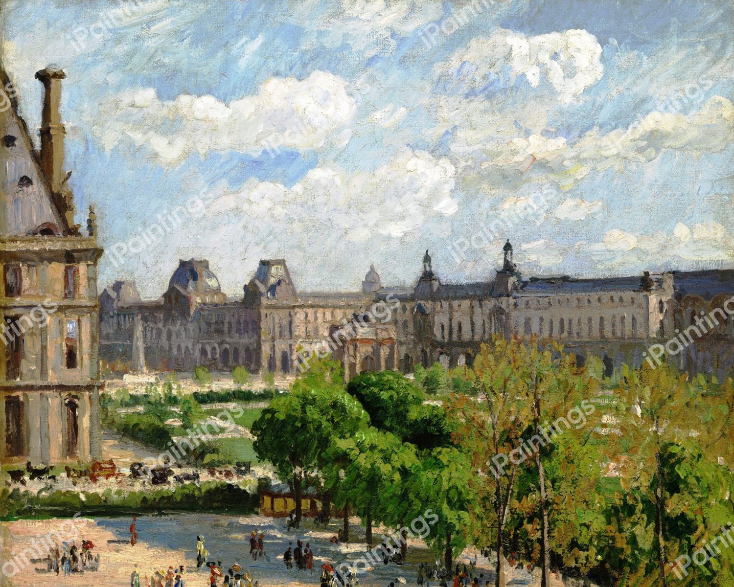 Place du Carrousel, Paris. The painting by Camille Pissarro