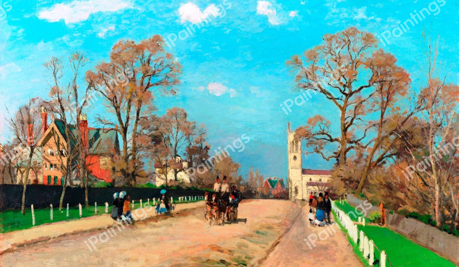 The Avenue, Sydenham. The painting by Camille Pissarro