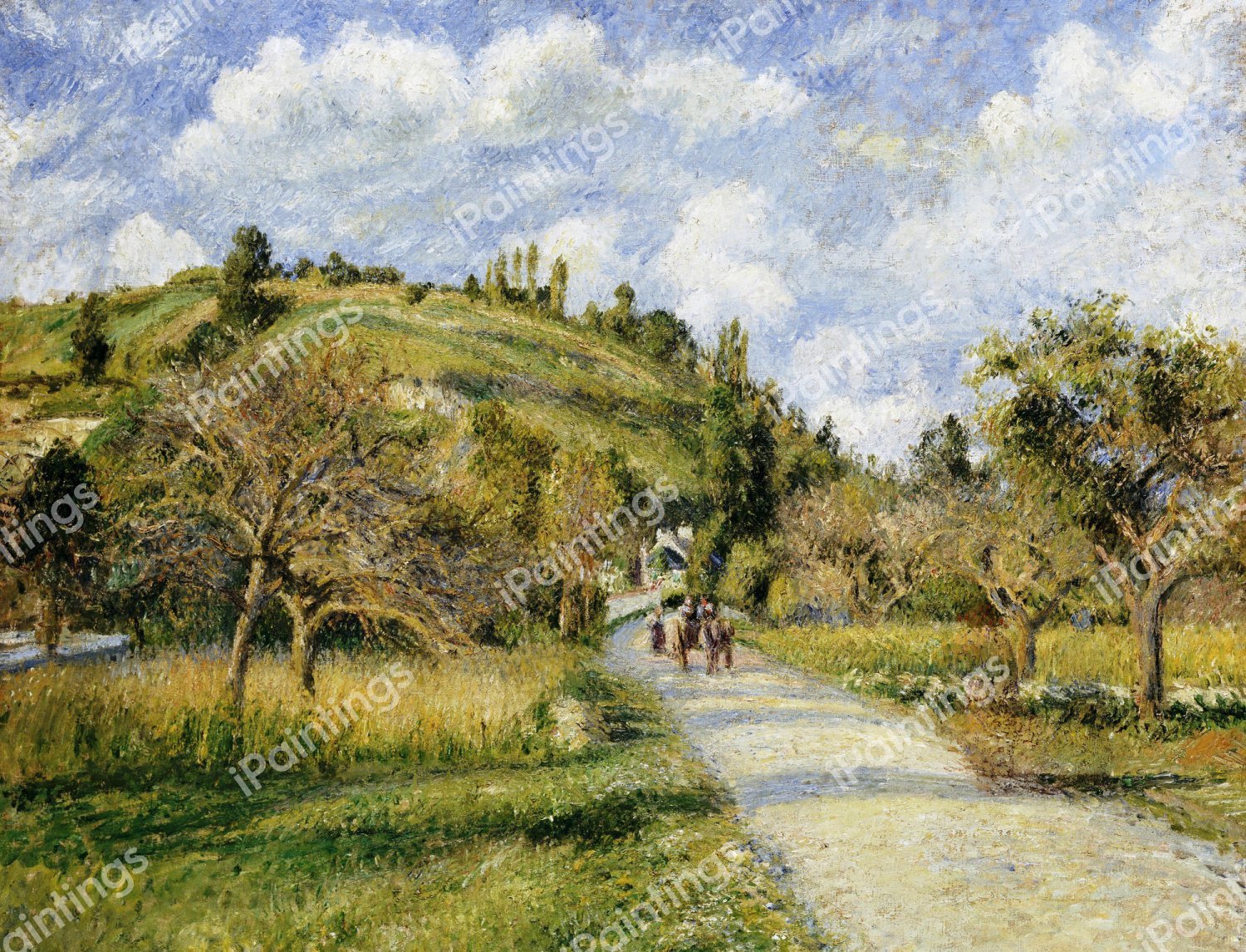 The Highway. The painting by Camille Pissarro