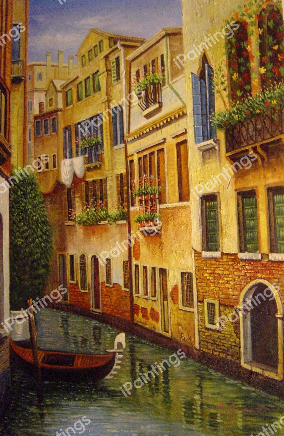 Canal In Calle, Venice. The painting by Our Originals