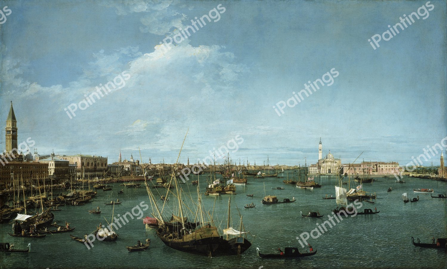 Bacino di San Marco, Venice. The painting by Canaletto