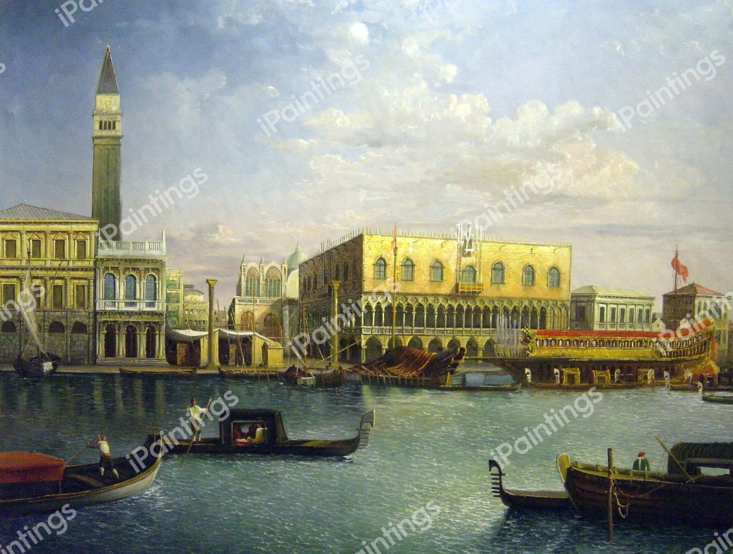 The Basin Of San Marco On Ascension Day. The painting by Canaletto