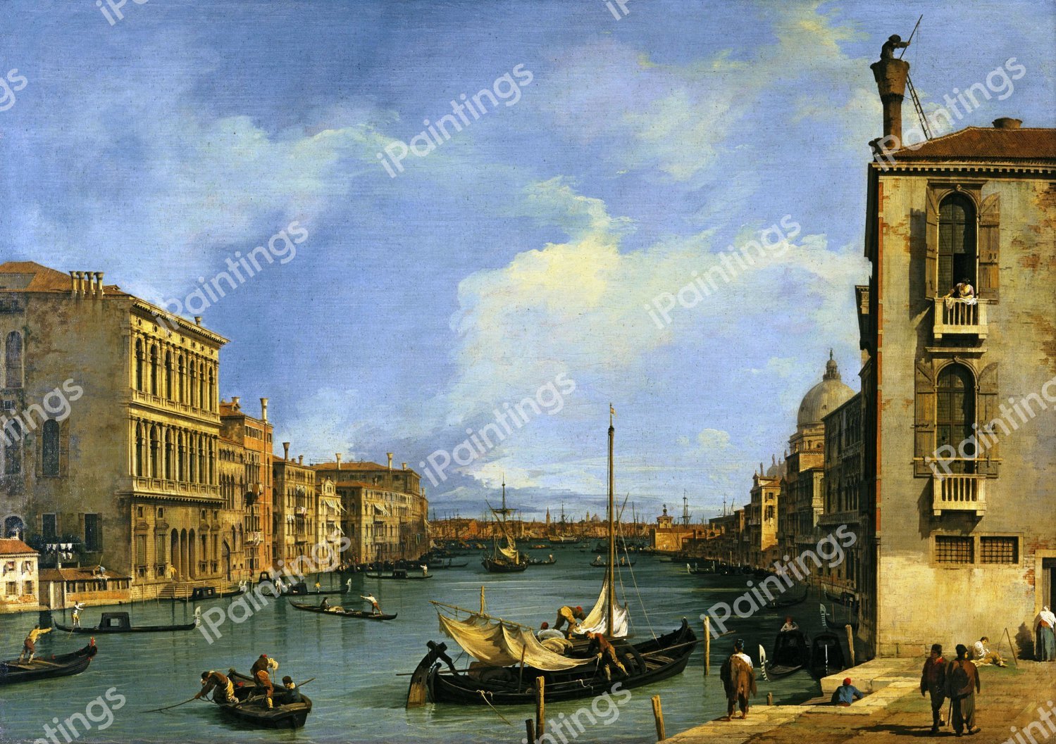 The Grand Canal from Campo di San Vio. The painting by Canaletto