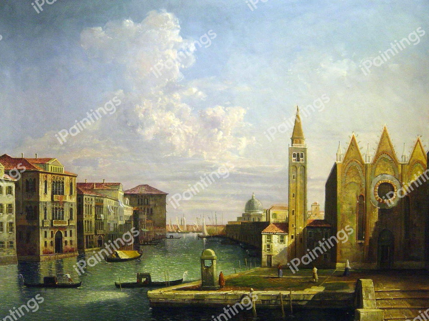 The Grand Canal From Sta. Maria Della Corita. The painting by Canaletto