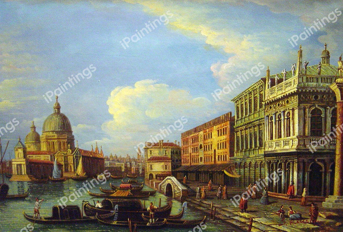 The Molo-Looking West. The painting by Canaletto
