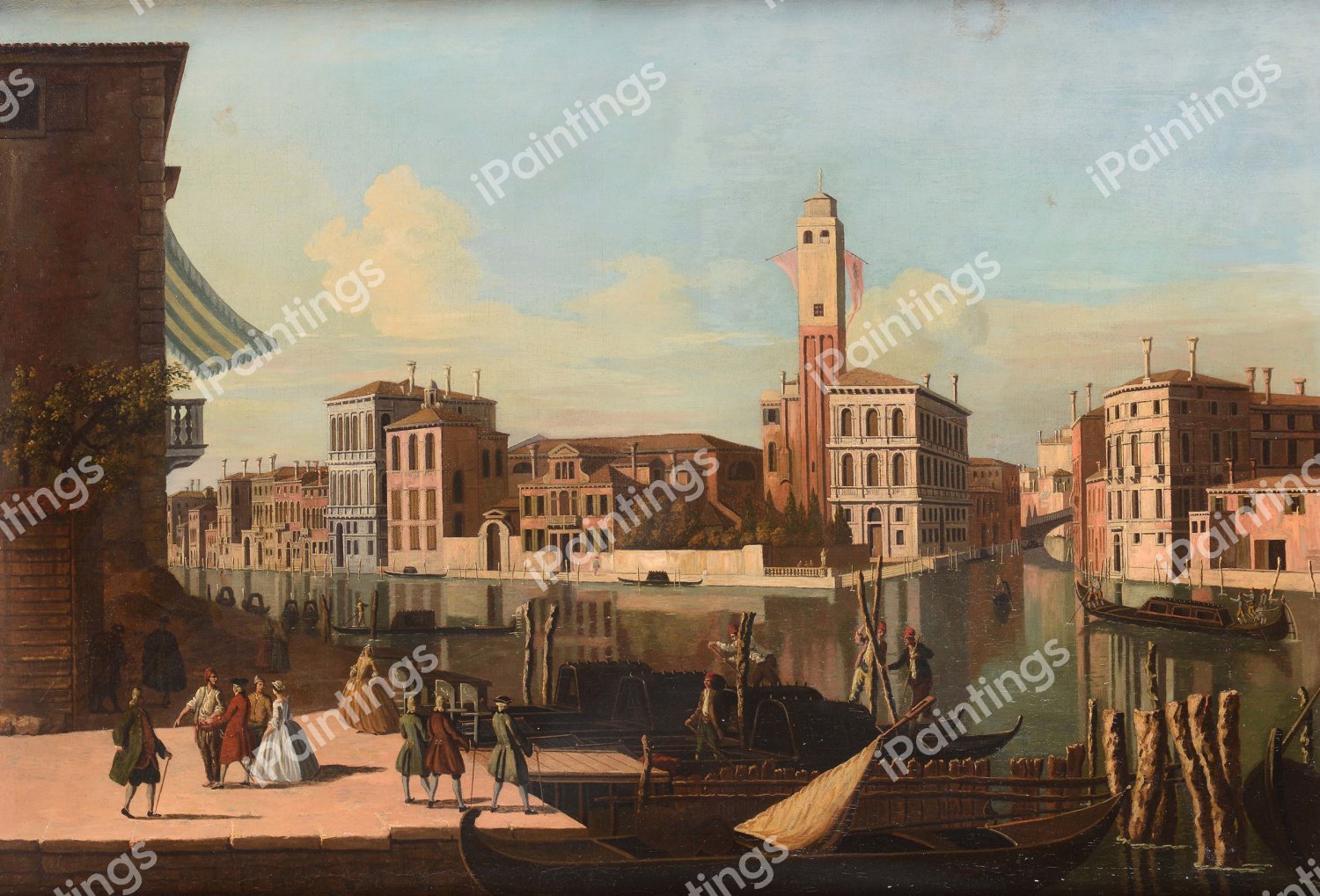 View of the Grand Canal, Venice. The painting by Canaletto