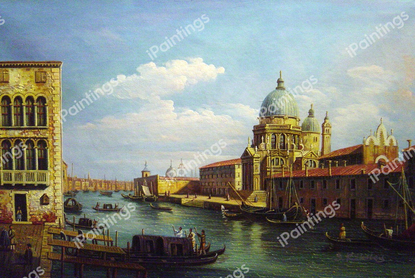 View of the Grand Canal, Venice. The painting by Canaletto