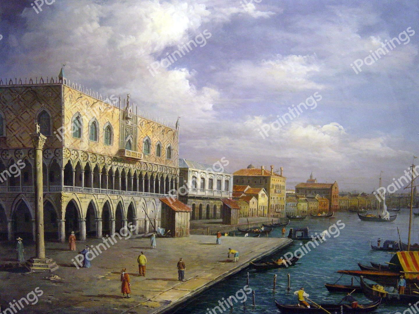 Canaletto Riva Degli Schiavoni Looking East. The painting by Canaletto