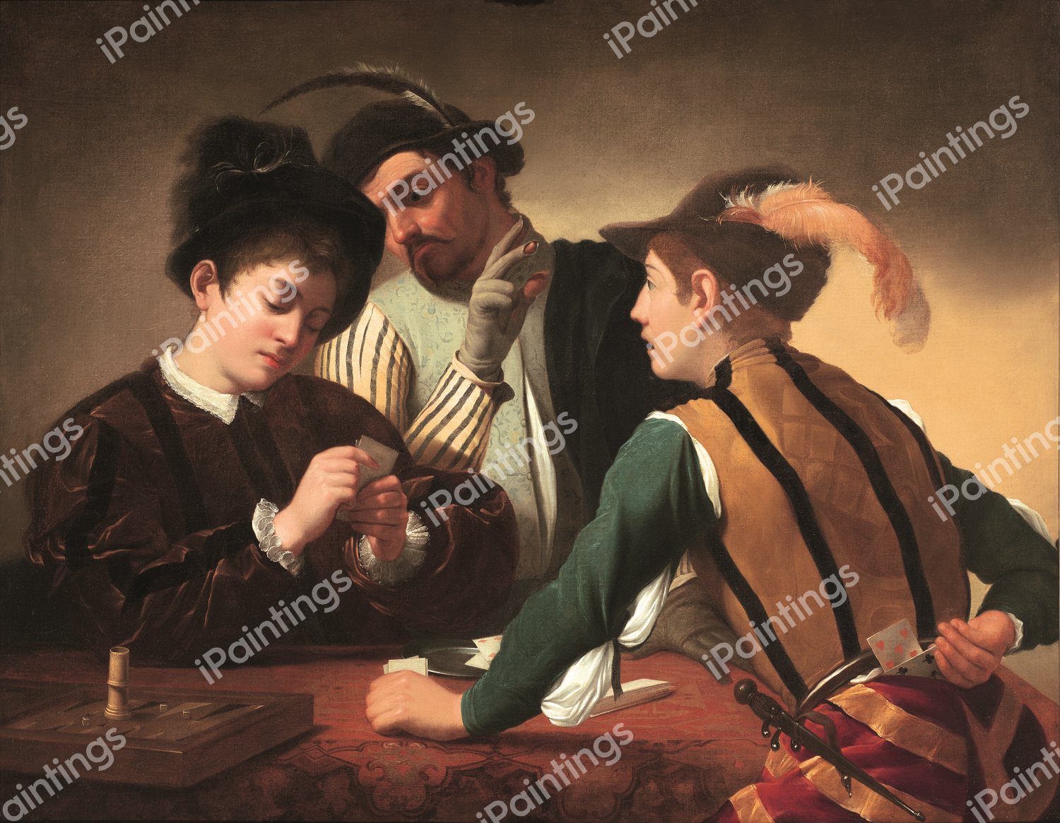 Cardsharps. The painting by Caravaggio