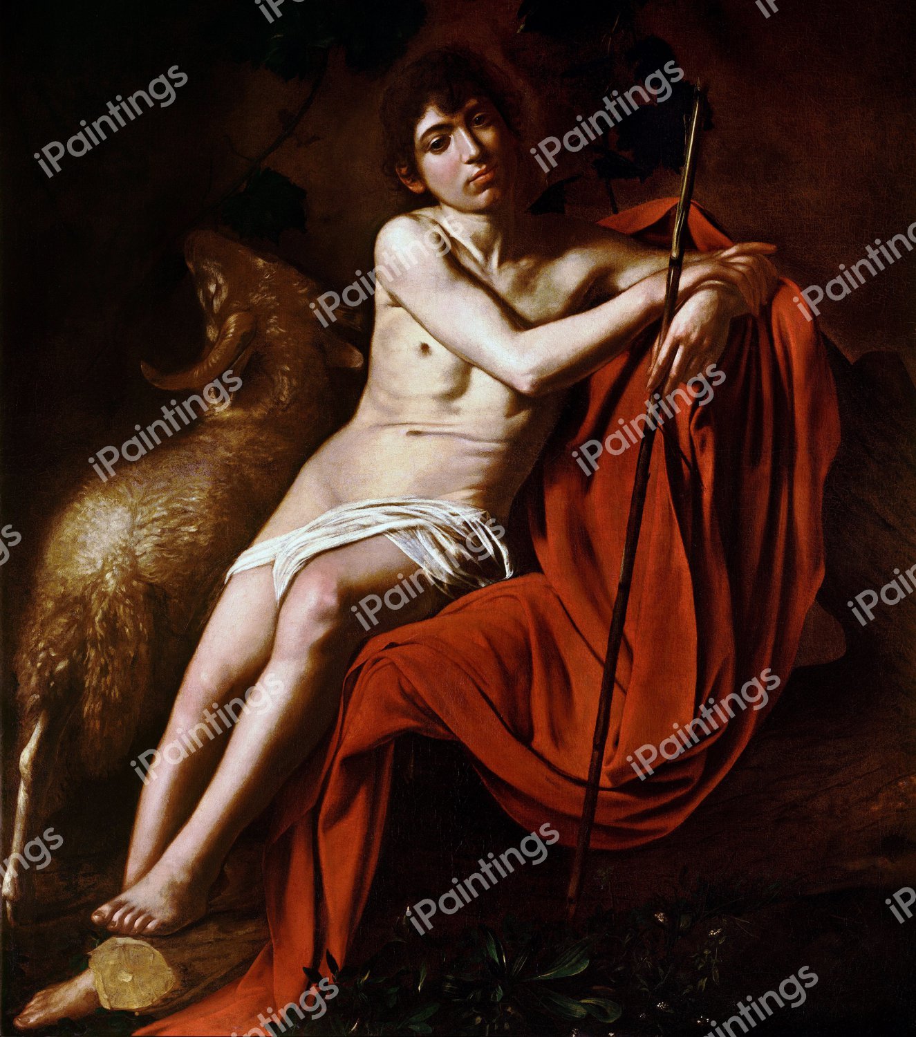 John the Baptist. The painting by Caravaggio