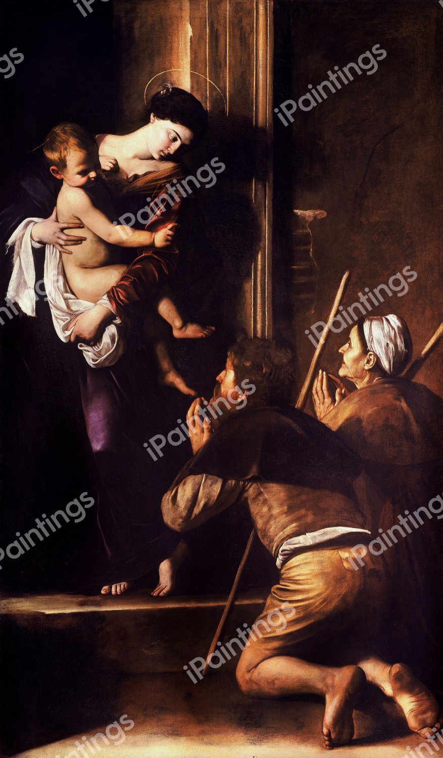 Madonna of the Pilgrims. The painting by Caravaggio
