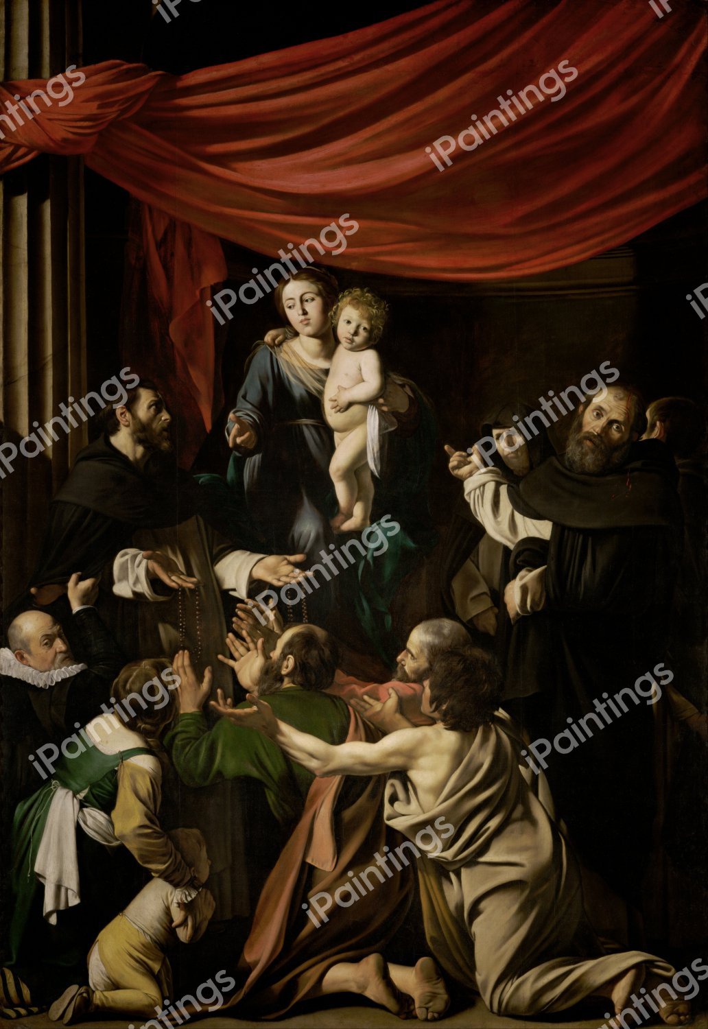 Madonna of the Rosary. The painting by Caravaggio