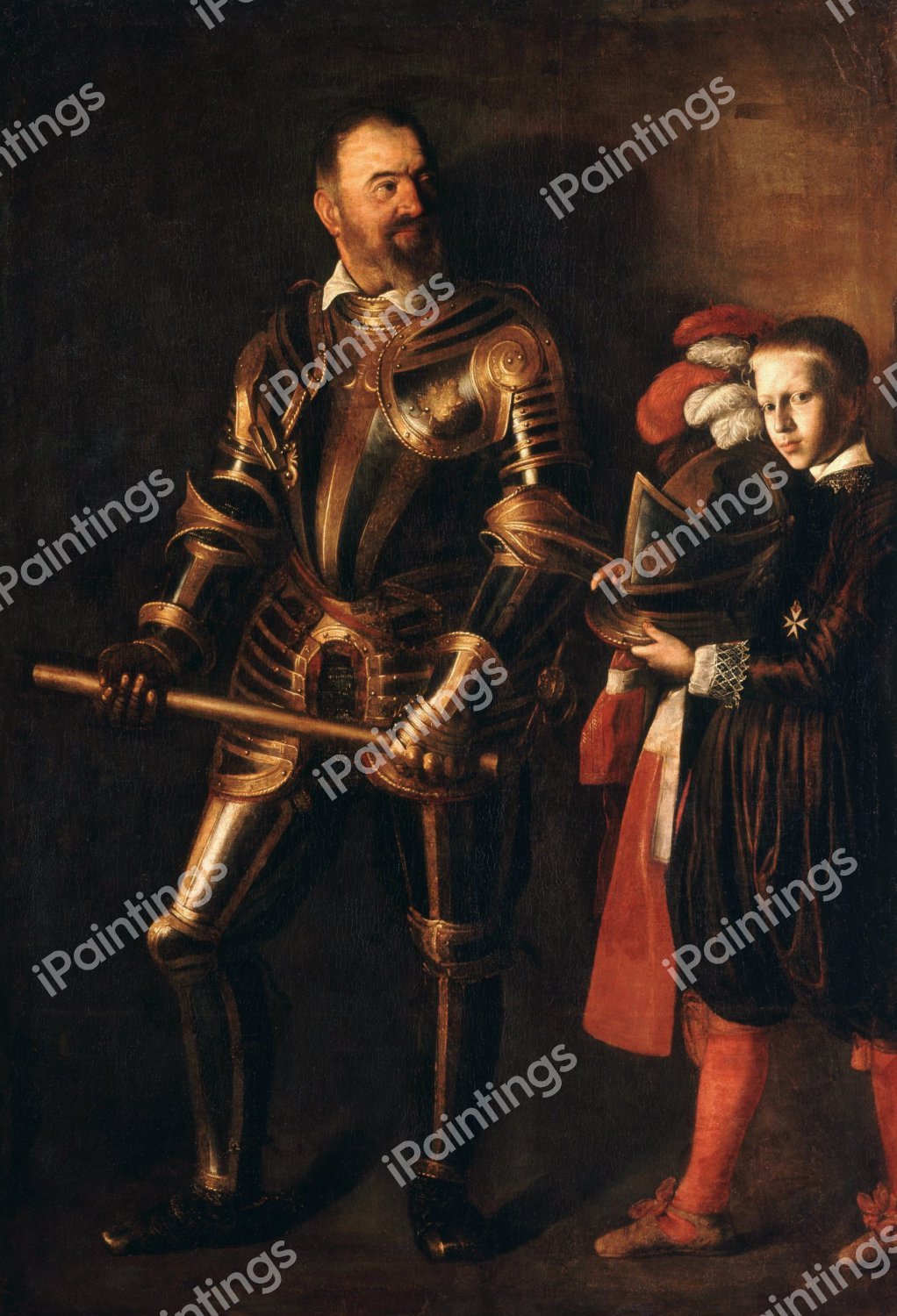 Portrait of Alof de Wignacourt and His Page. The painting by Caravaggio