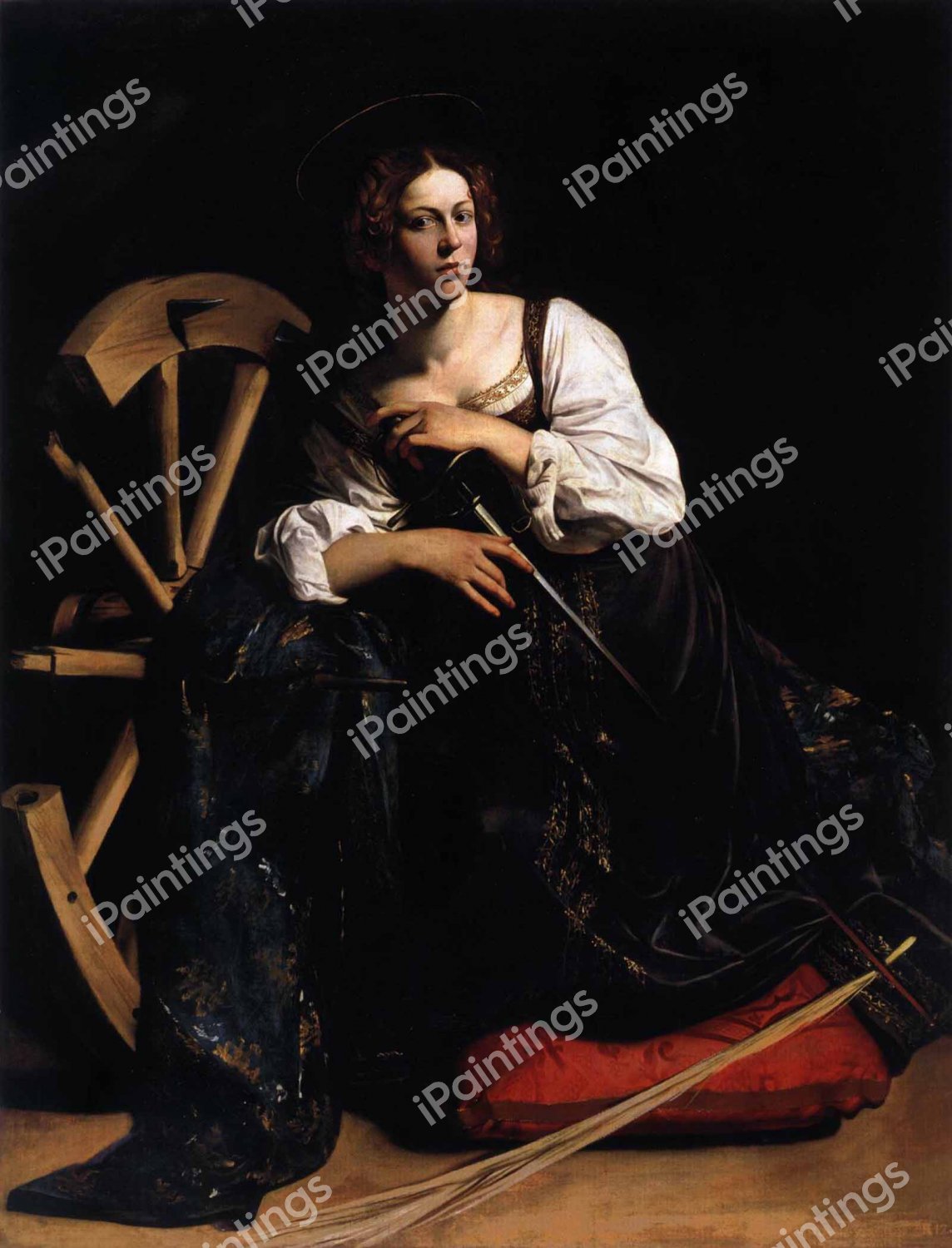 Saint Catherine of Alexandria. The painting by Caravaggio