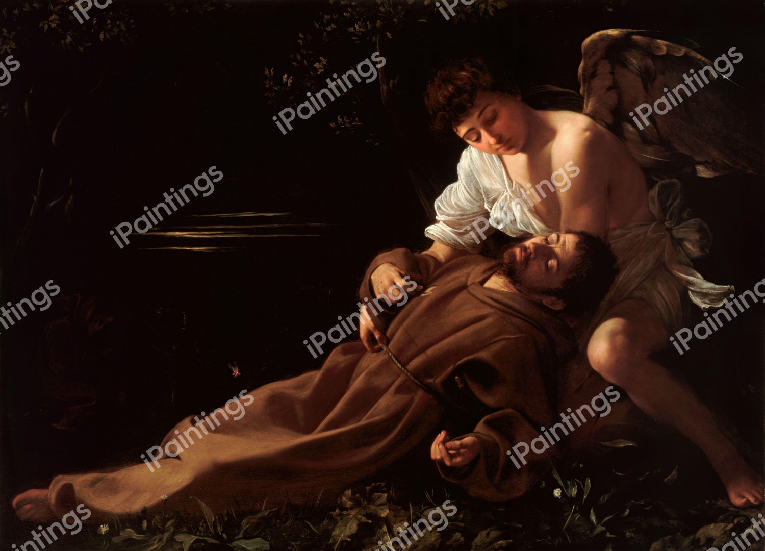Saint Francis of Assisi in Ecstasy. The painting by Caravaggio