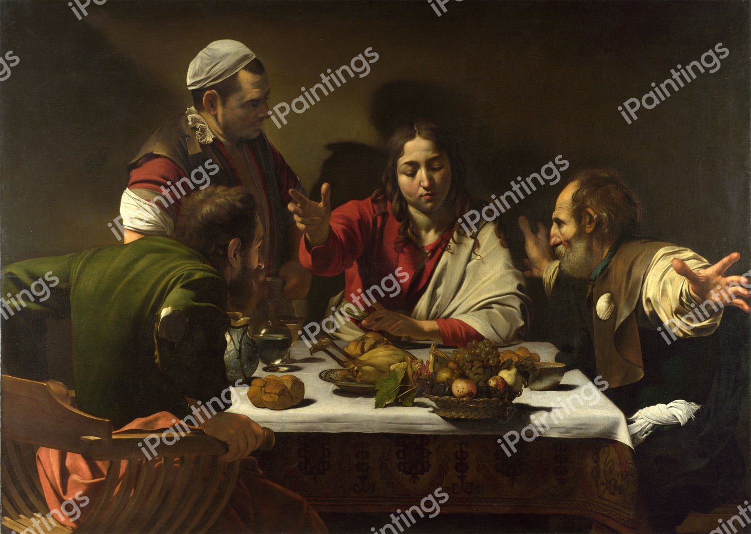 Supper at Emmaus. The painting by Caravaggio