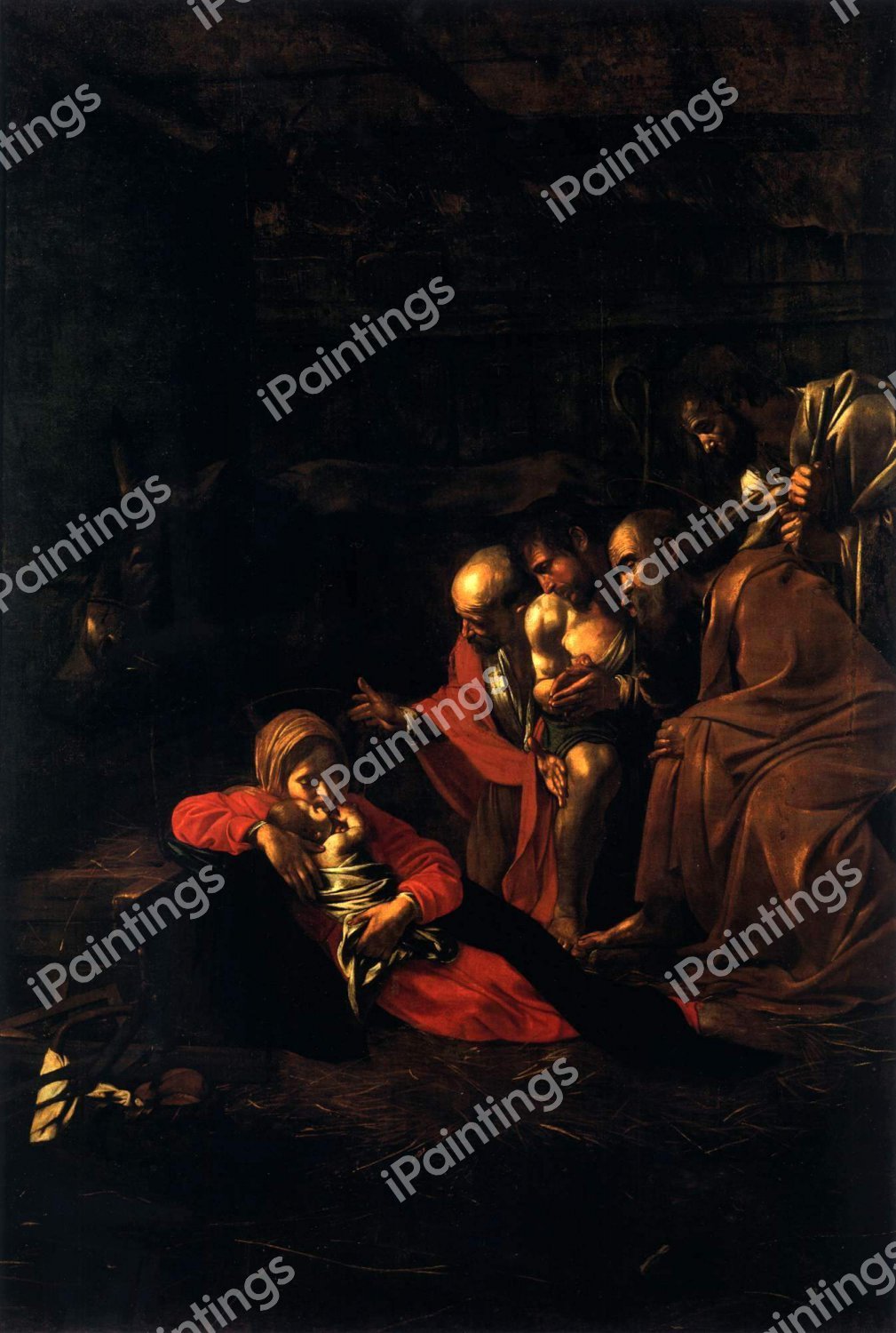 The Adoration of the Shepherds. The painting by Caravaggio