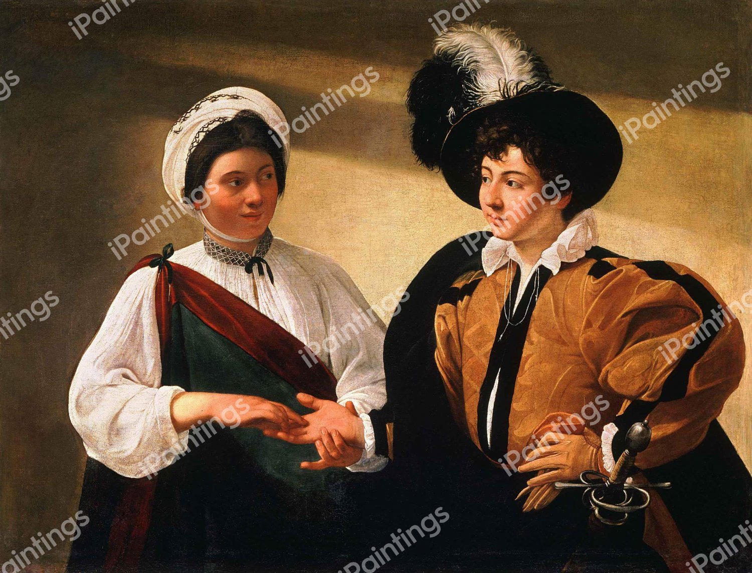 The Fortune Teller. The painting by Caravaggio