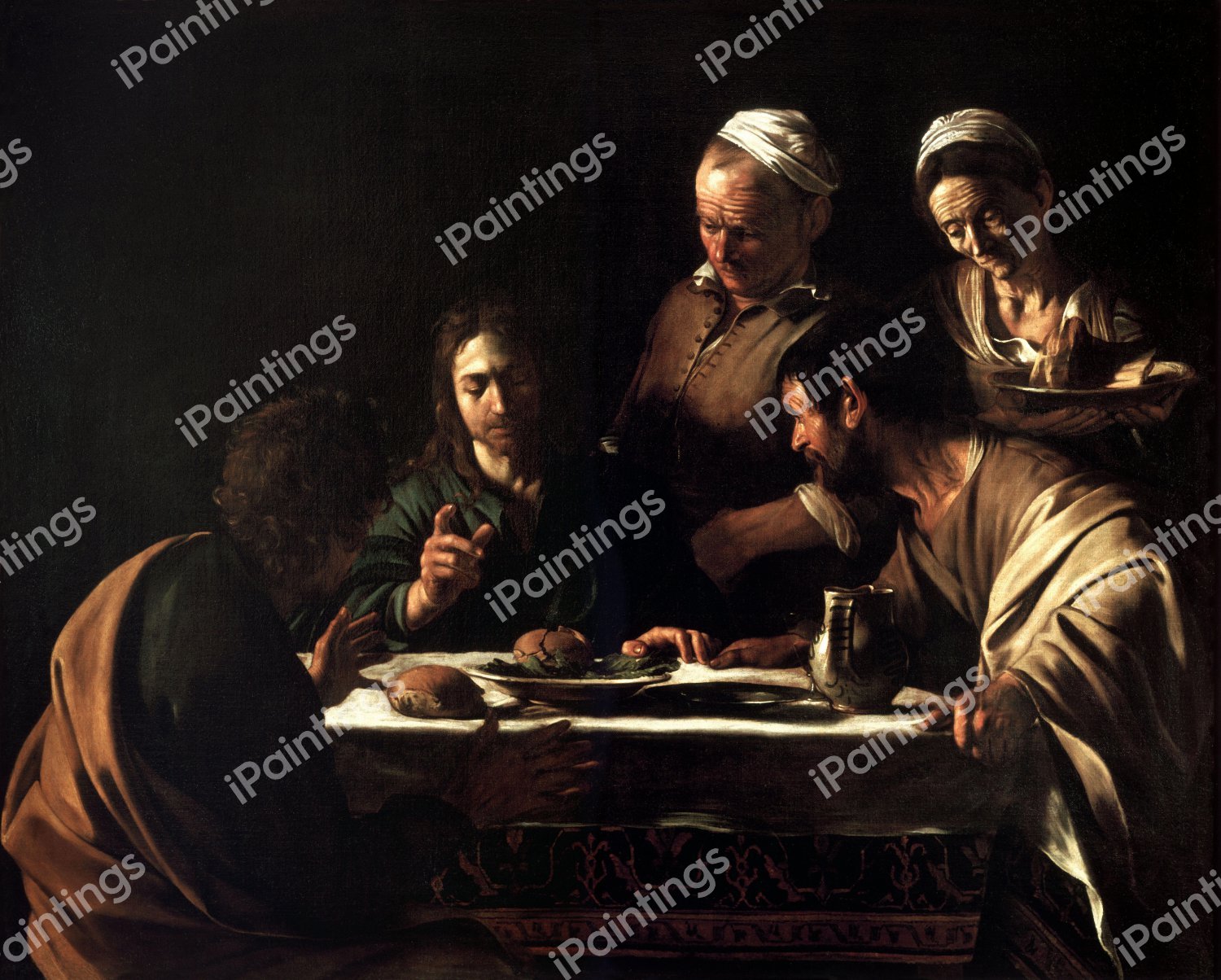 The Supper at Emmaus. The painting by Caravaggio