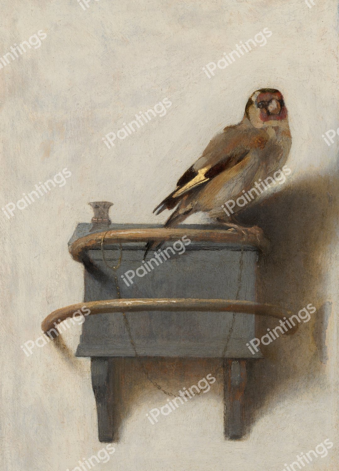The Goldfinch. The painting by Carel Fabritius