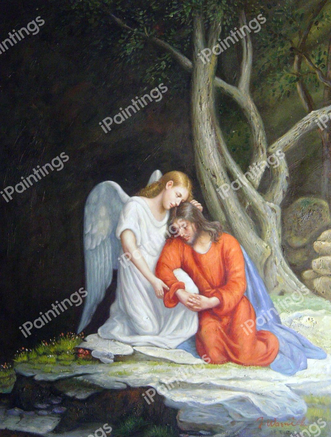 Christ In Gethsemane. The painting by Carl Heinrich Bloch