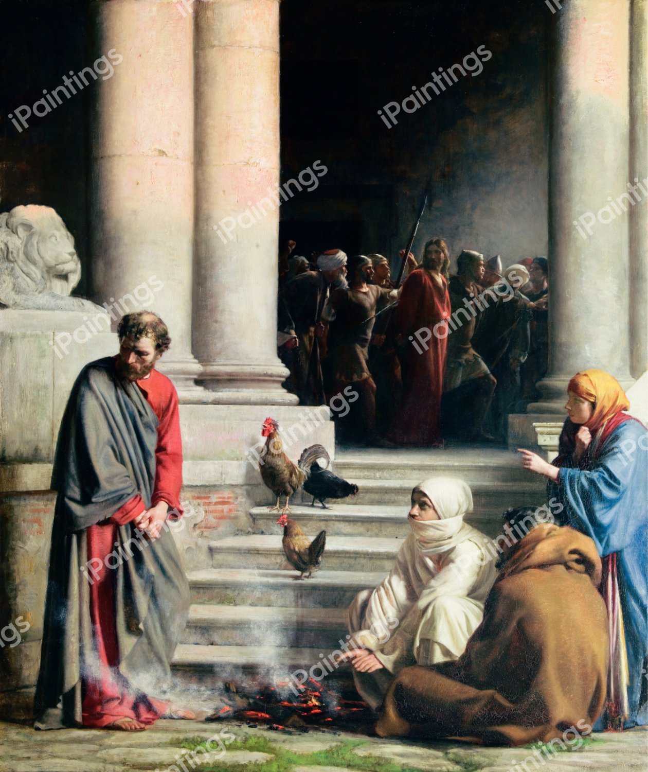 Peter’s Denial. The painting by Carl Heinrich Bloch