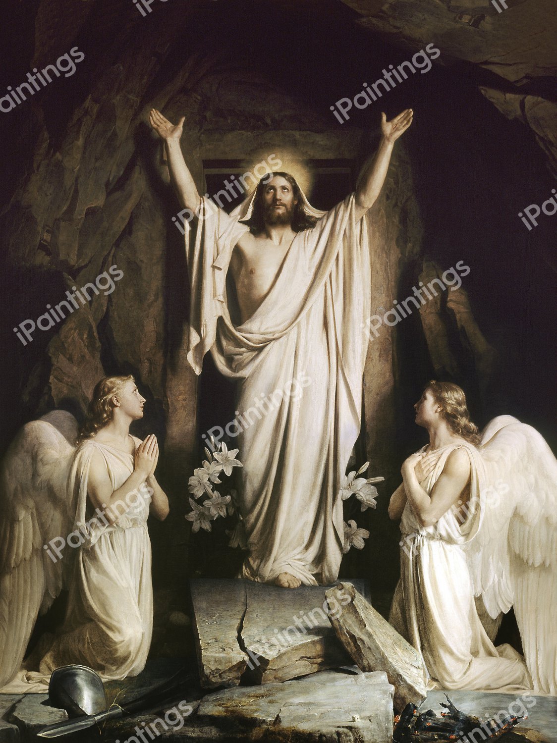 Resurrection of Christ. The painting by Carl Heinrich Bloch