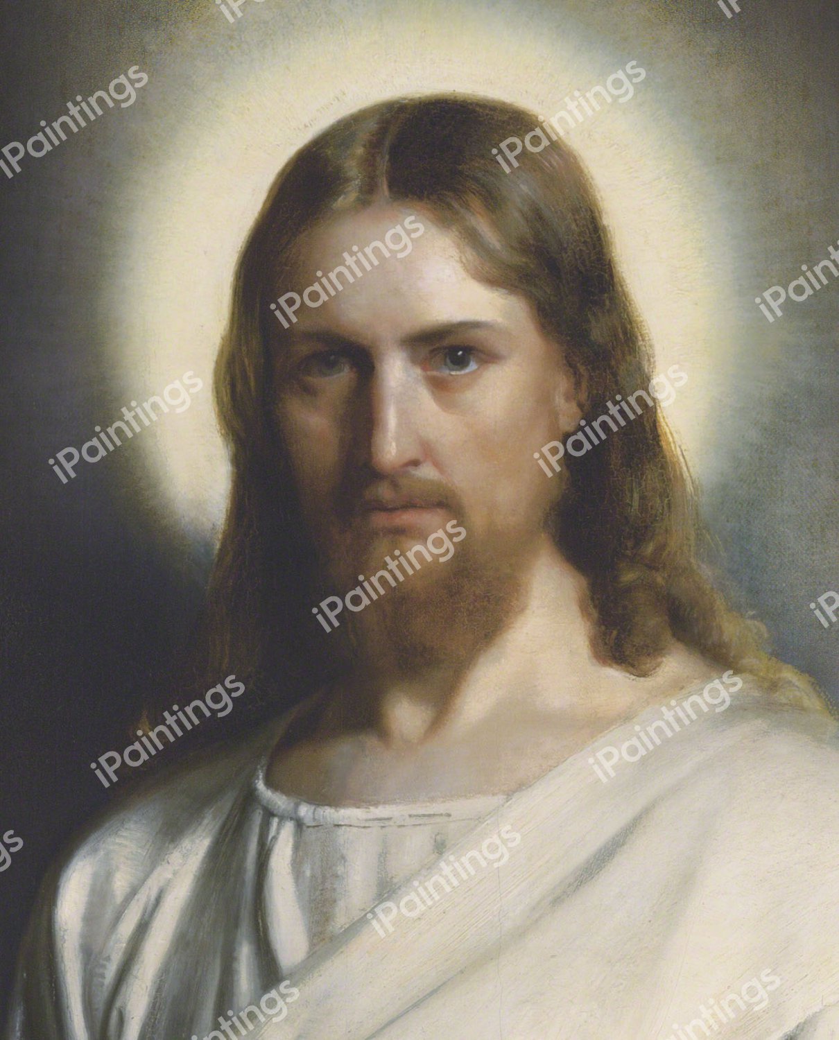 The Face of Jesus. The painting by Carl Heinrich Bloch