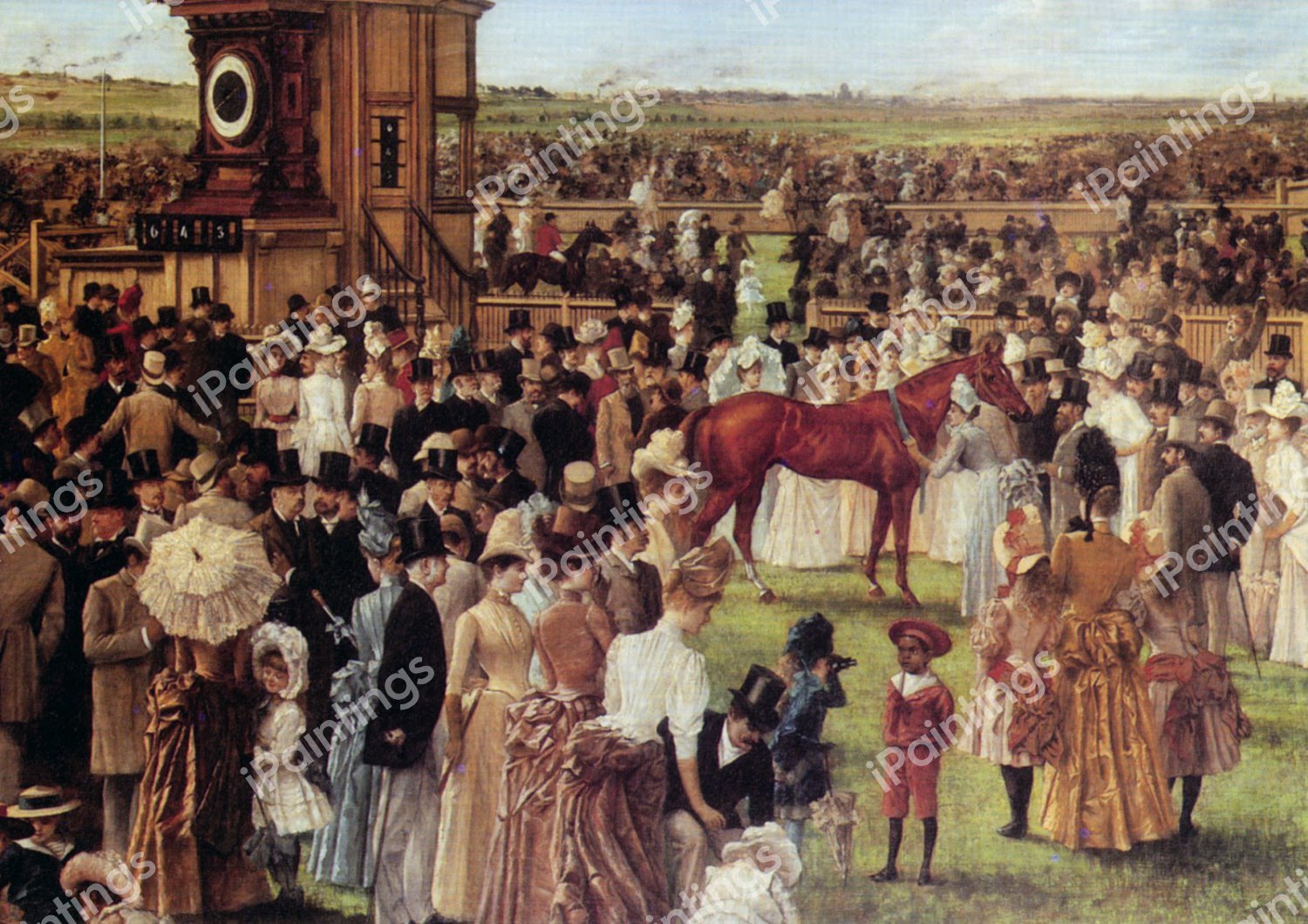 Derby Day. The painting by Carl Kahler