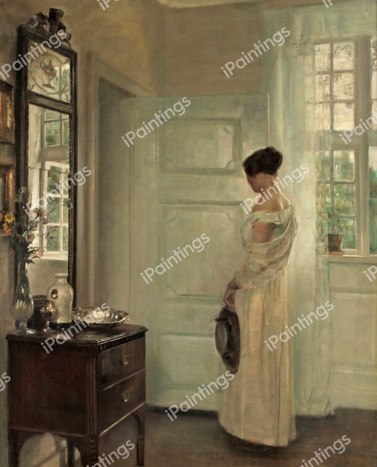 A Quiet Solitude. The painting by Carl Vilhelm Holsoe