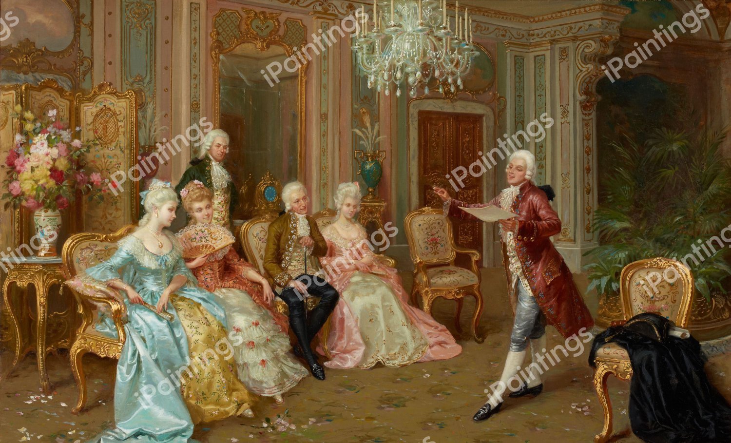 The Recital. The painting by Carlo Ferranti 