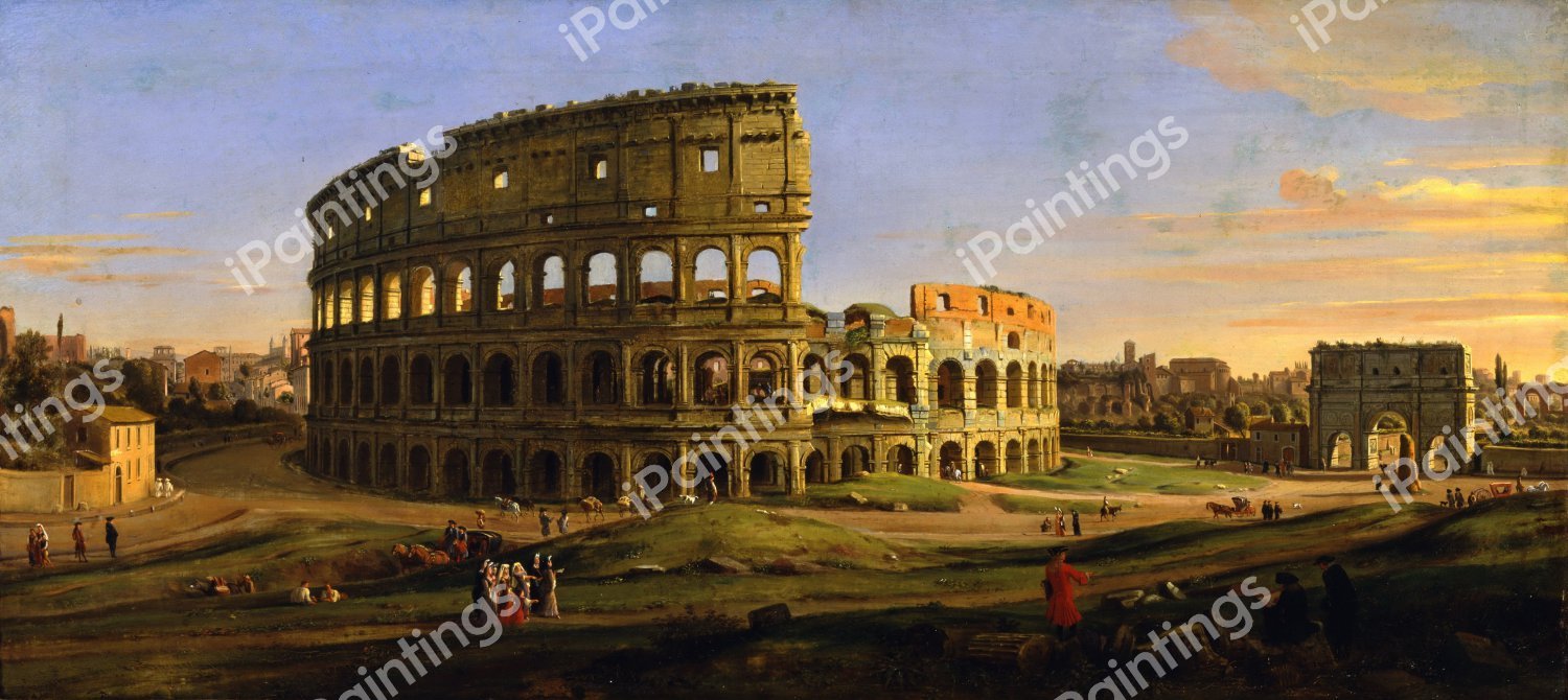 Galleria Sabauda at the Colosseum. The painting by Caspar van Wittel